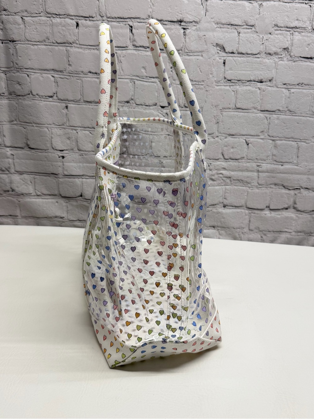 Roller Rabbit Multicolor Heart Clear Tote - Picture 12 of 12